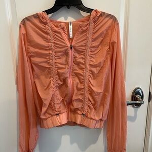 Fabletics Peach Bomber Jacket